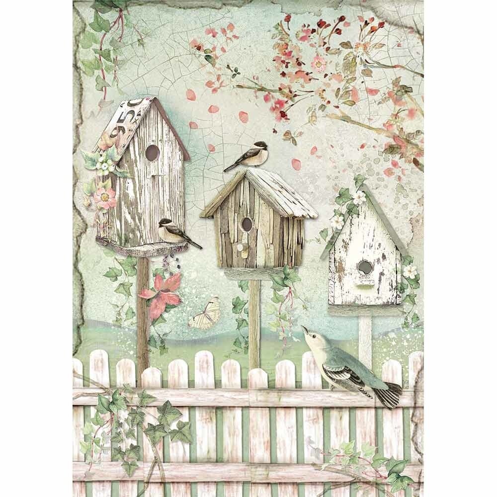 Stamperia House of Roses A4 Rice Paper Nests (DFSA4448)