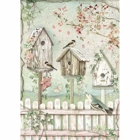 Stamperia House of Roses A4 Rice Paper Nests (DFSA4448)