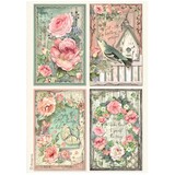 Stamperia House of Roses A4 Rice Paper 4 Cards (DFSA41020)