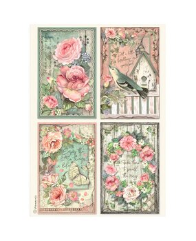 Stamperia House of Roses A4 Rice Paper 4 Cards (DFSA41020) Stamperia House of Roses A4 Rice Paper 4 Cards (DFSA41020)