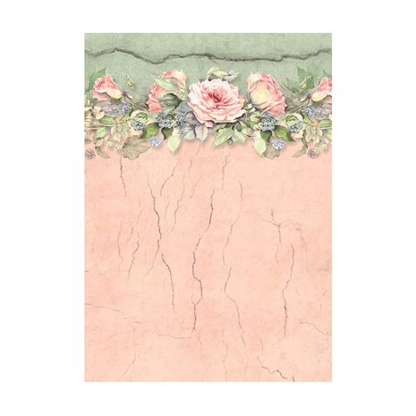 Stamperia House of Roses A6 Rice Paper Backgrounds (DFSAK6039)