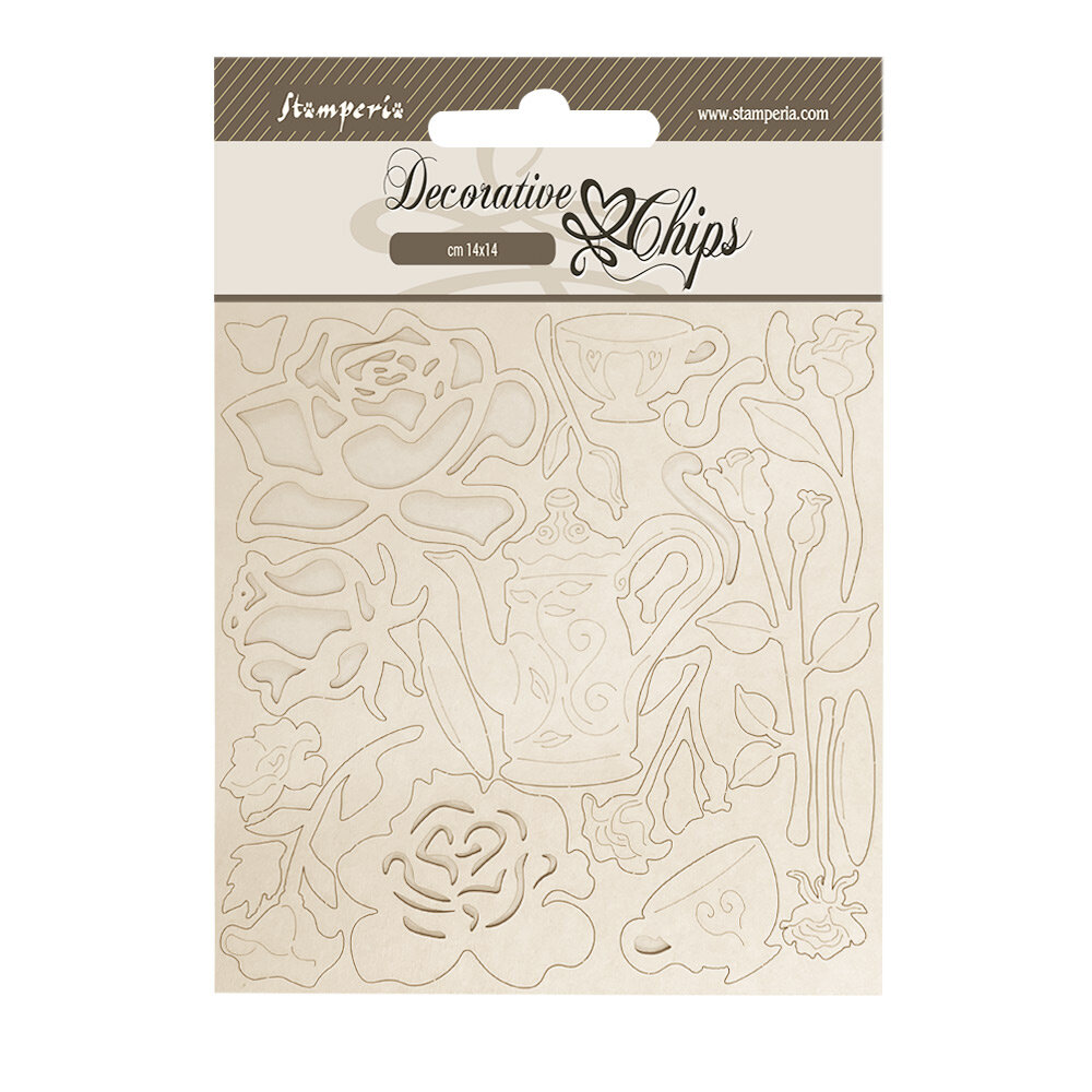 Stamperia House of Roses Decorative Chips Roses (SCB258) Stamperia House of Roses Decorative Chips Roses (SCB258)