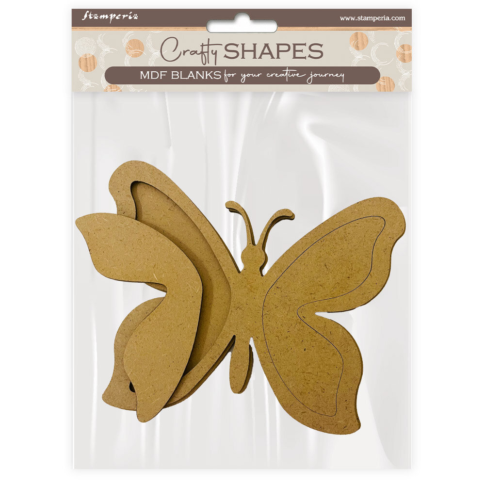 Stamperia House of Roses MDF Crafty Shapes Blanks Papillons (KLSM43) Stamperia House of Roses MDF Crafty Shapes Blanks Papillons (KLSM43)