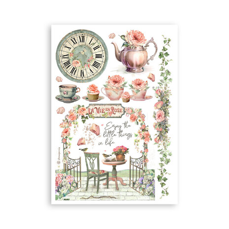Stamperia House of Roses A5 Washi Pad (SBW18) Stamperia House of Roses A5 Washi Pad (SBW18)
