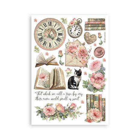 Stamperia House of Roses A5 Washi Pad (SBW18) Stamperia House of Roses A5 Washi Pad (SBW18)