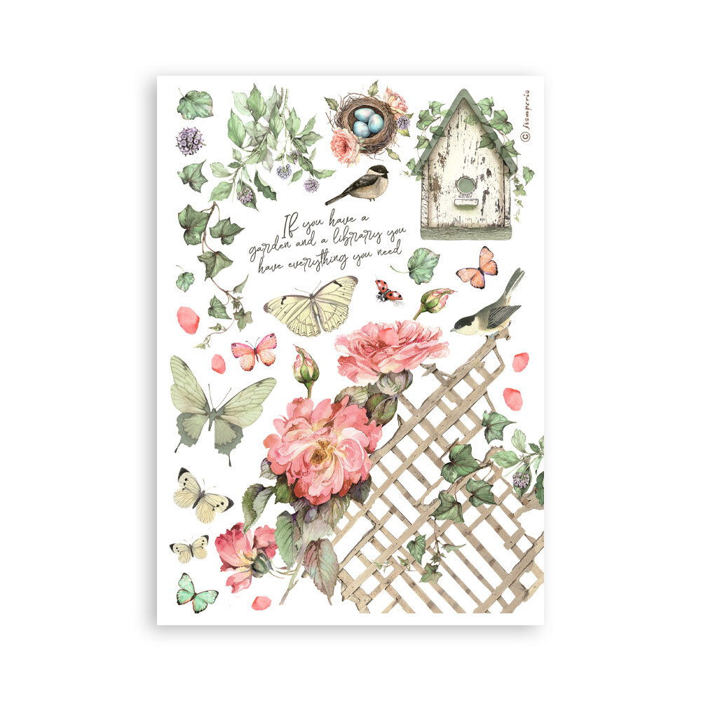 Stamperia House of Roses A5 Washi Pad (SBW18) Stamperia House of Roses A5 Washi Pad (SBW18)