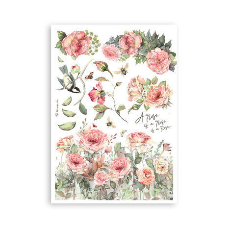 Stamperia House of Roses A5 Washi Pad (SBW18) Stamperia House of Roses A5 Washi Pad (SBW18)