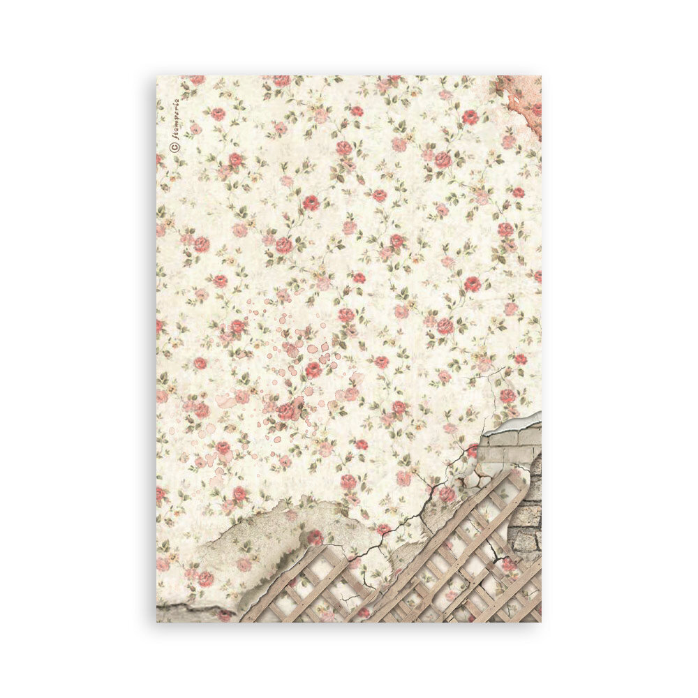 Stamperia House of Roses A5 Washi Pad (SBW18) Stamperia House of Roses A5 Washi Pad (SBW18)