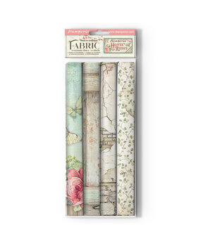 Stamperia House of Roses 12x12 Inch Fabric Sheet (SBPLT44)