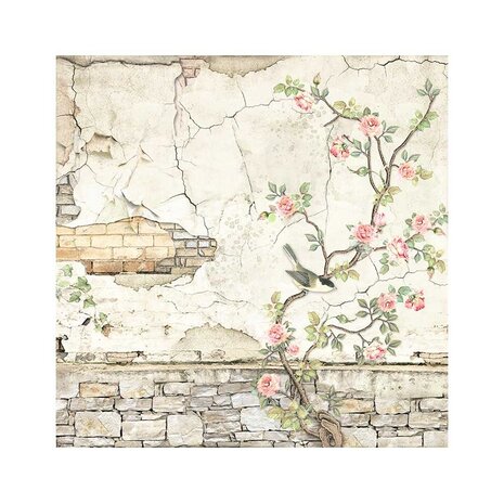 Stamperia House of Roses 12x12 Inch Fabric Sheet (SBPLT44) Stamperia House of Roses 12x12 Inch Fabric Sheet (SBPLT44)