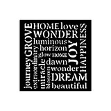 Stamperia Hidden Grove Thick Stencil 12x12cm Writings (KSTDS32)