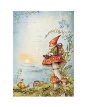 Stamperia Hidden Grove A4 Rice Paper Gnome (DFSA41017) Stamperia Hidden Grove A4 Rice Paper Gnome (DFSA41017)