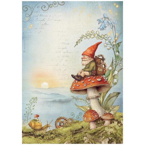 Stamperia Hidden Grove A4 Rice Paper Gnome (DFSA41017) Stamperia Hidden Grove A4 Rice Paper Gnome (DFSA41017)