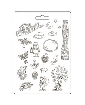 Stamperia Hidden Grove A4 Soft Mould (K3PTA4590) Stamperia Hidden Grove A4 Soft Mould (K3PTA4590)