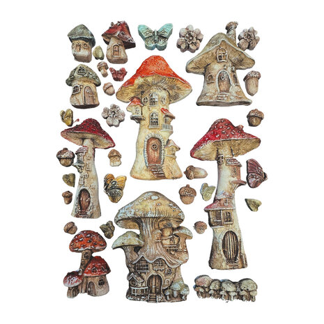 Stamperia Hidden Grove A5 Silicon Mold Mushroom House (KACMA574) Stamperia Hidden Grove A5 Silicon Mold Mushroom House (KACMA574)