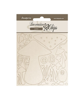 Stamperia Hidden Grove Decorative Chips Mushrooms (SCB257) Stamperia Hidden Grove Decorative Chips Mushrooms (SCB257)