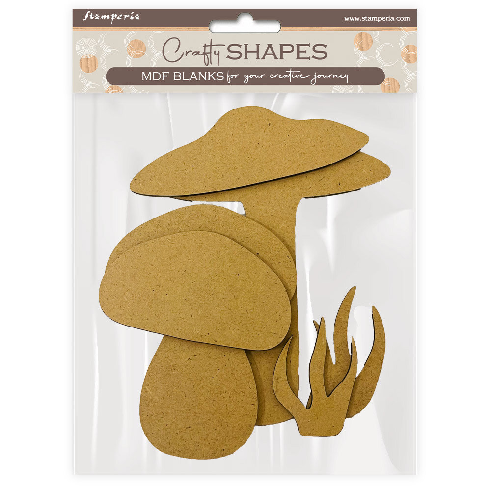 Stamperia Hidden Grove MDF Crafty Shapes Blanks Mushrooms (KLSM44) Stamperia Hidden Grove MDF Crafty Shapes Blanks Mushrooms (KLSM44)