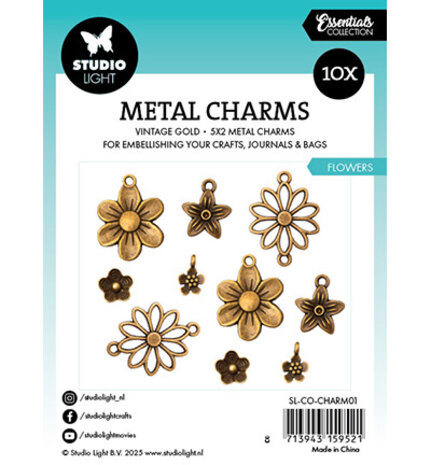 Studio Light Consumables Metal Charms Flowers (SL-CO-CHARM01) Studio Light Consumables Metal Charms Flowers (SL-CO-CHARM01)
