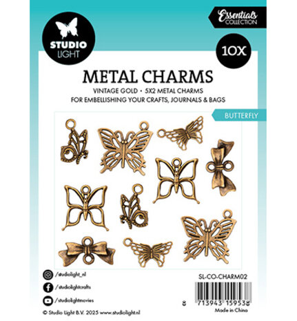 Studio Light Consumables Metal Charms Butterfly (SL-CO-CHARM02) Studio Light Consumables Metal Charms Butterfly (SL-CO-CHARM02)