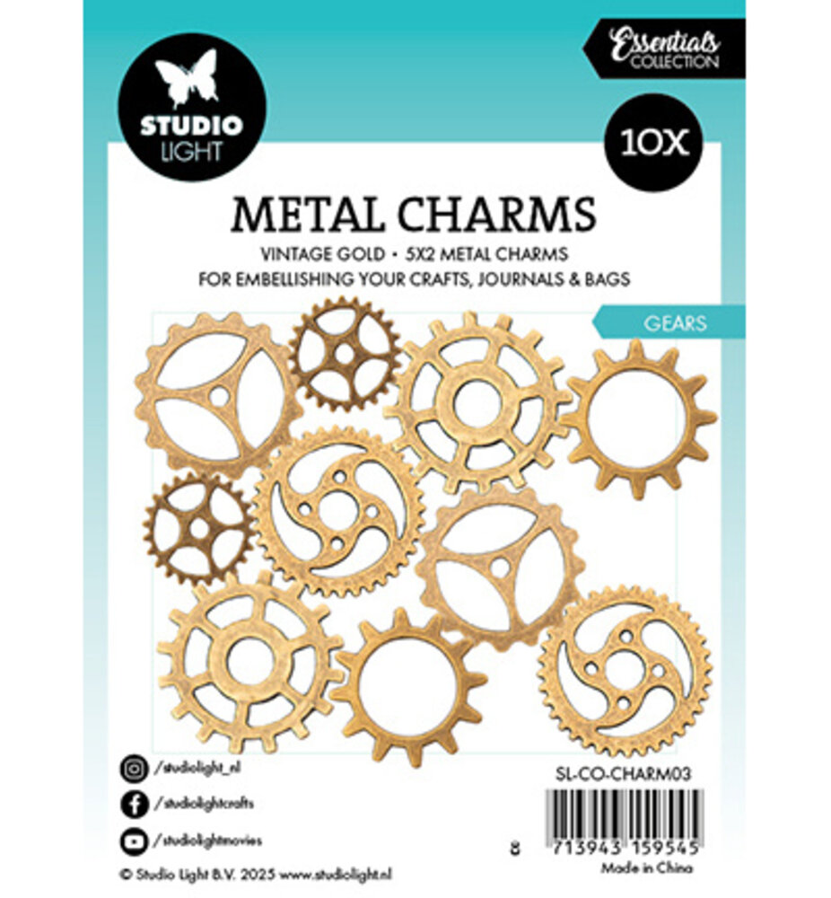 Studio Light Consumables Metal Charms Gears (SL-CO-CHARM03) Studio Light Consumables Metal Charms Gears (SL-CO-CHARM03)