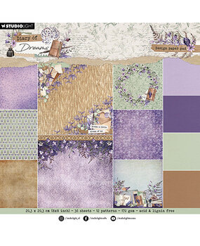 Studio Light Diary of Dreams 8x8 Inch Background Paper Pad (SL-DD-DPP295)