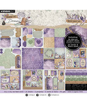 Studio Light Diary of Dreams 8x8 Inch Mixed Paper Pad (SL-DD-MPP296) Studio Light Diary of Dreams 8x8 Inch Mixed Paper Pad (SL-DD-MPP296)