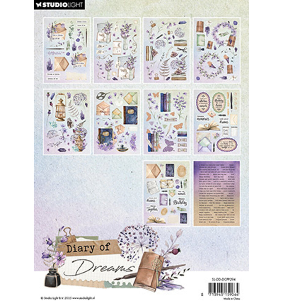 Studio Light Diary of Dreams A5 Die-Cut Paper Pad (SL-DD-DCPP294) Studio Light Diary of Dreams A5 Die-Cut Paper Pad (SL-DD-DCPP294)