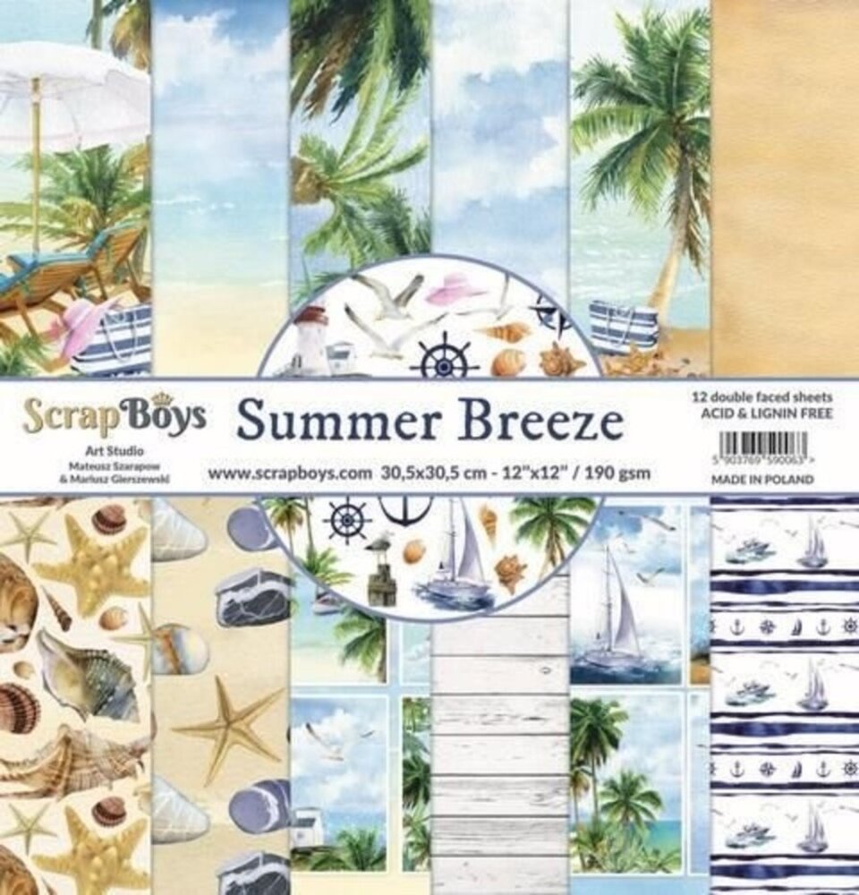 ScrapBoys Summer Breeze 12x12 Inch Paper Set (SUBR-08) ScrapBoys Summer Breeze 12x12 Inch Paper Set (SUBR-08)