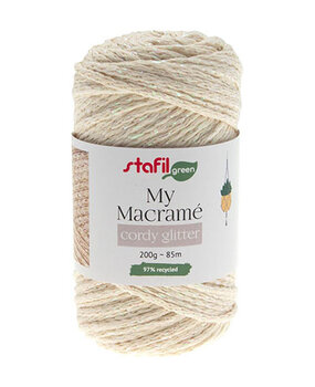 Stafil Macramé Cordy Glitter Cream (108064-02) Stafil Macramé Cordy Glitter Cream (108064-02)