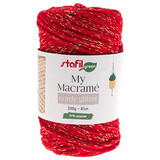 Stafil Macramé Cordy Glitter Red (108064-22)