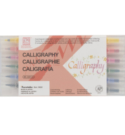 ZIG Calligraphy Set 12 Colors (MS-3400/12V) ZIG Calligraphy Set 12 Colors (MS-3400/12V)