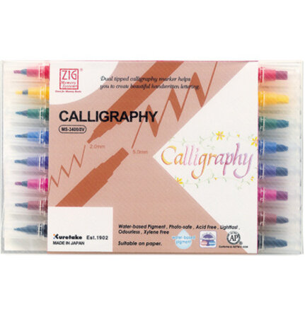 ZIG Calligraphy Set 8 Colors (MS-3400/8V) ZIG Calligraphy Set 8 Colors (MS-3400/8V)
