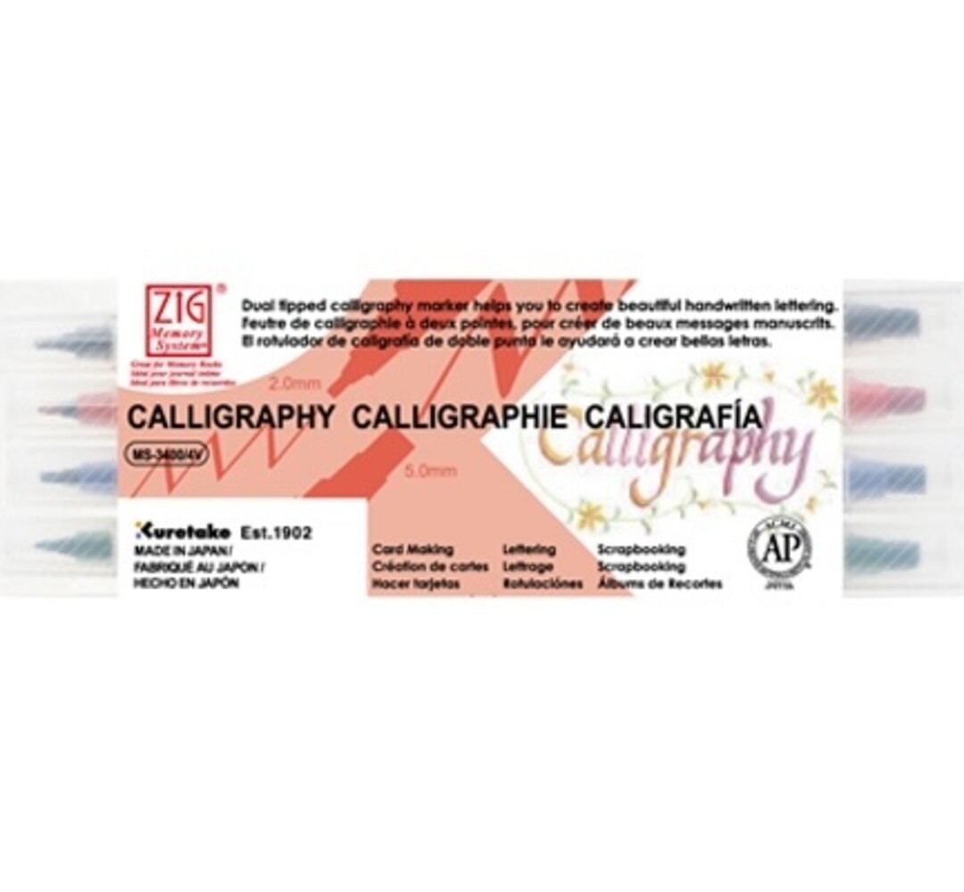 ZIG Calligraphy Set 4 Colors (MS-3400/4V) ZIG Calligraphy Set 4 Colors (MS-3400/4V)