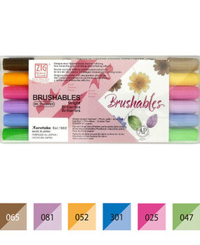 ZIG Brushables Set 6 Bright Colors (MS-7700/6VBR) ZIG Brushables Set 6 Bright Colors (MS-7700/6VBR)