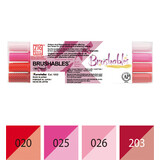 ZIG Brushables Set 4 Red Colors (MS-7700/4VRE)