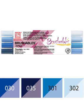 ZIG Brushables Set 4 Blue Colors (MS-7700/4VBL) ZIG Brushables Set 4 Blue Colors (MS-7700/4VBL)