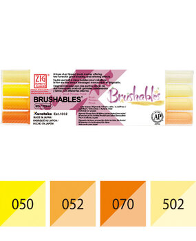 ZIG Brushables Set 4 Yellow Colors (MS-7700/4VYE) ZIG Brushables Set 4 Yellow Colors (MS-7700/4VYE)