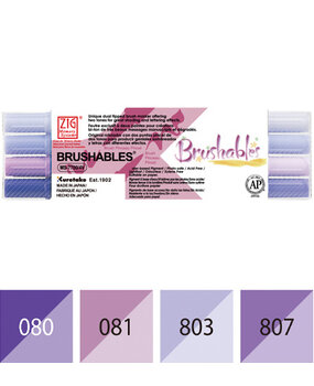 ZIG Brushables Set 4 Purple Colors (MS-7700/4VPU) ZIG Brushables Set 4 Purple Colors (MS-7700/4VPU)