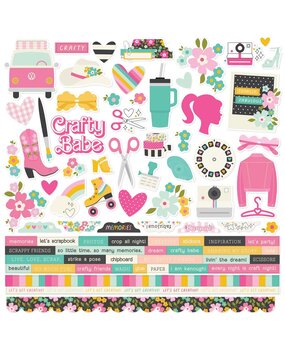 Simple Stories Crafty Babe Cardstock Stickers (24301) Simple Stories Crafty Babe Cardstock Stickers (24301)