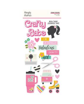 Simple Stories Crafty Babe Foam Stickers (24311) Simple Stories Crafty Babe Foam Stickers (24311)