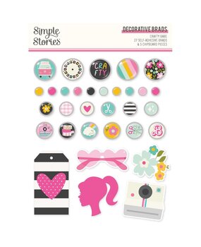 Simple Stories Crafty Babe Decorative Brads (24312)