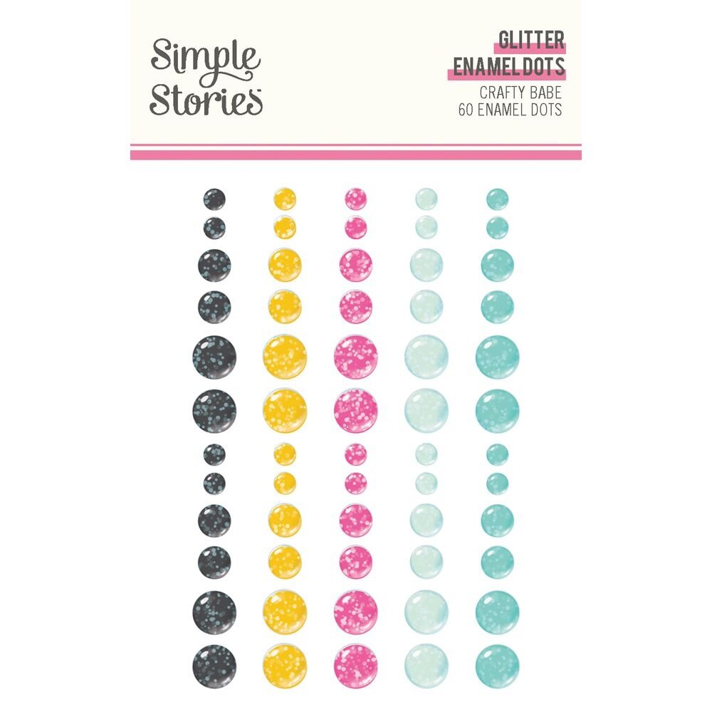 Simple Stories Crafty Babe Glitter Enamel Dots (24313) Simple Stories Crafty Babe Glitter Enamel Dots (24313)