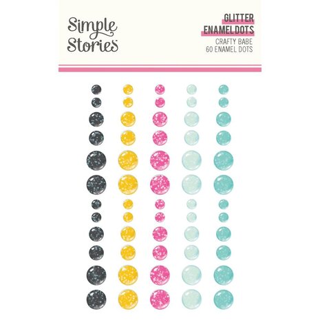 Simple Stories Crafty Babe Glitter Enamel Dots (24313) Simple Stories Crafty Babe Glitter Enamel Dots (24313)
