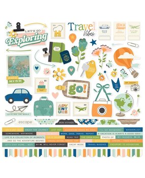 Simple Stories Happy Travels Cardstock Stickers (24402) Simple Stories Happy Travels Cardstock Stickers (24402)
