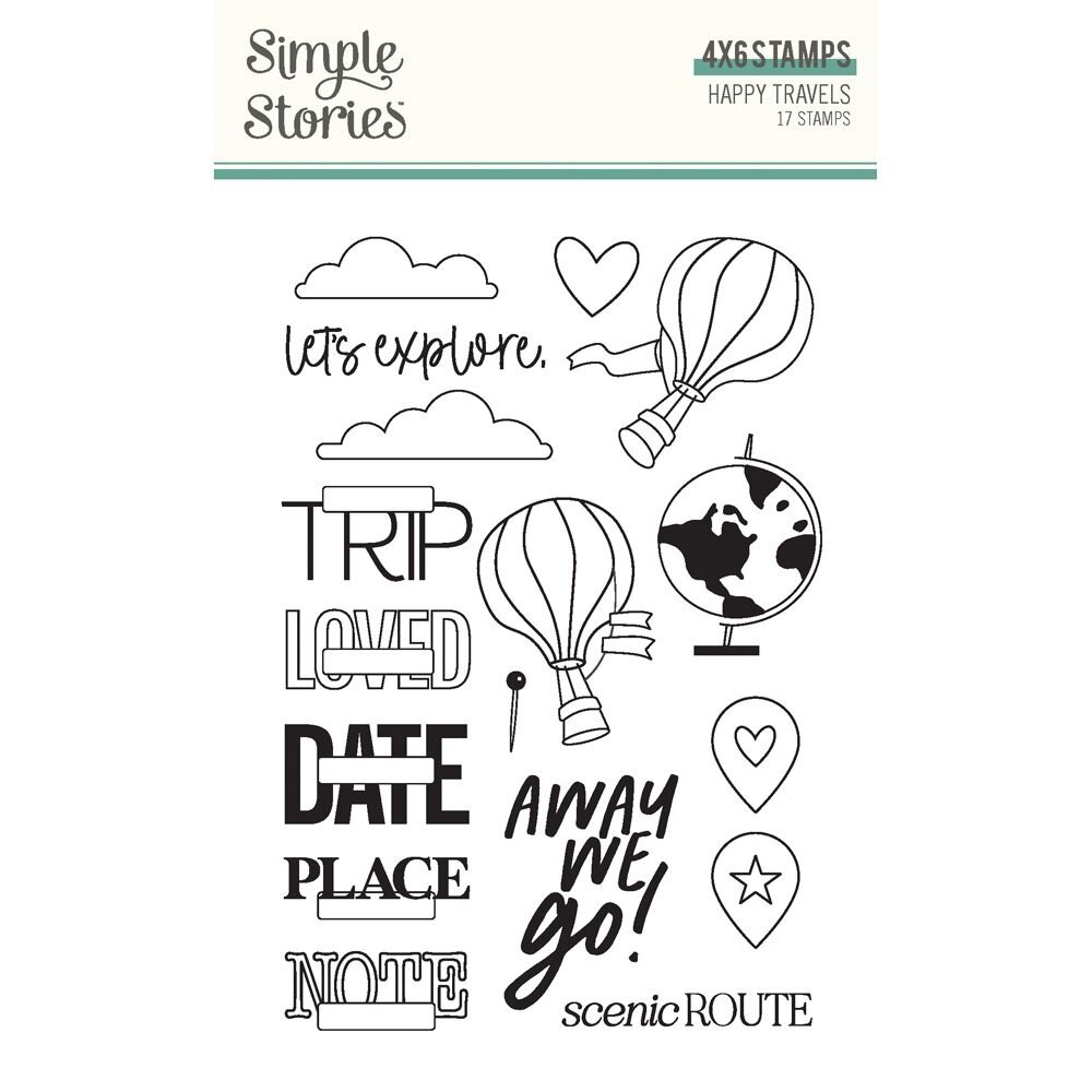 Simple Stories Happy Travels Stamps (24416) Simple Stories Happy Travels Stamps (24416)