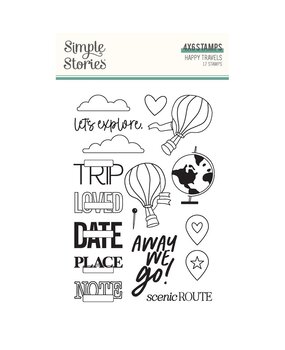 Simple Stories Happy Travels Stamps (24416) Simple Stories Happy Travels Stamps (24416)