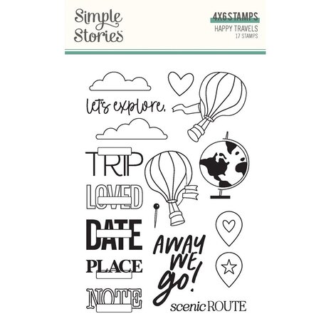Simple Stories Happy Travels Stamps (24416) Simple Stories Happy Travels Stamps (24416)
