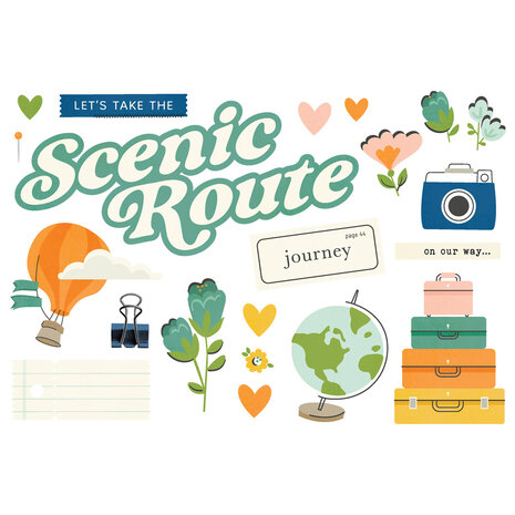 Simple Stories Happy Travels Simple Pages Pieces (24426) Simple Stories Happy Travels Simple Pages Pieces (24426)