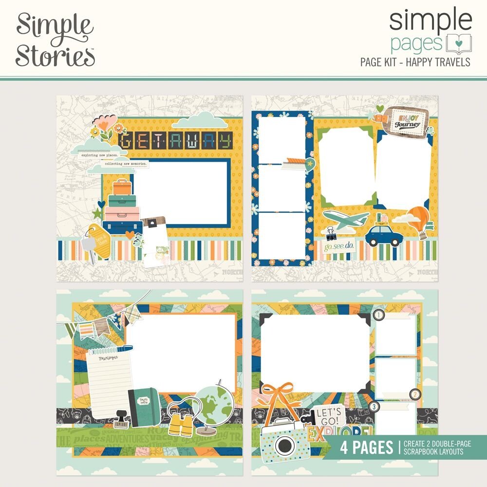 Simple Stories Happy Travels Simple Pages Kit (24428) Simple Stories Happy Travels Simple Pages Kit (24428)