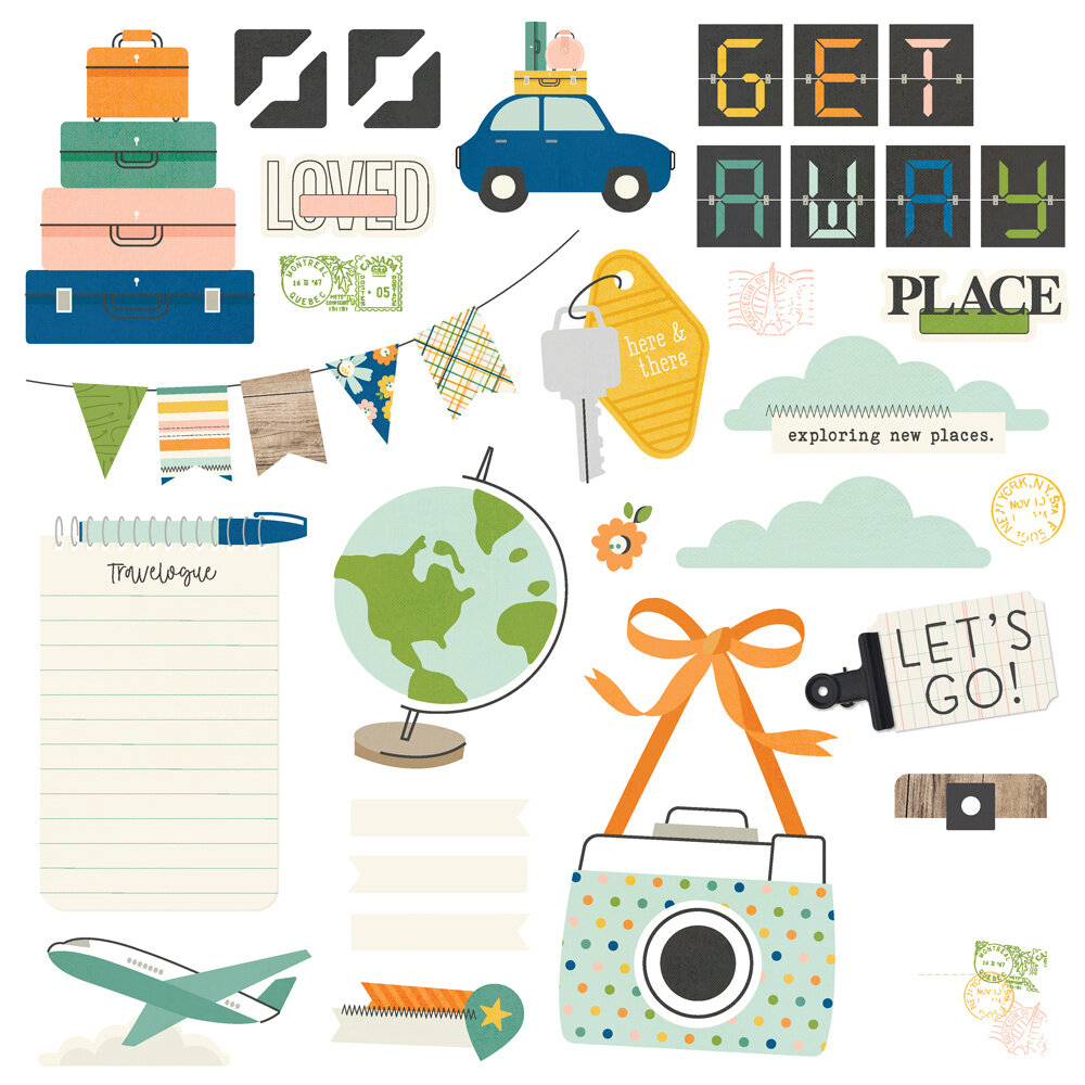 Simple Stories Happy Travels Simple Pages Kit (24428) Simple Stories Happy Travels Simple Pages Kit (24428)